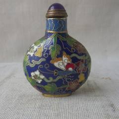 老景泰蓝元宝型鼻烟壶掐丝珐琅鼻烟壶-鼻烟壶-7788书签收藏