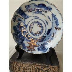 全品）清代乾隆晚期至嘉庆青花山水罐品相：品相如图全品尺寸：高17.5cm