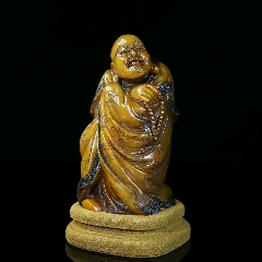 珍品旧藏收老寿山石田黄石雕刻原石山子印章工艺精湛款式精美配老木头