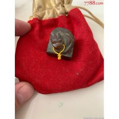 老玉獸鈕玉印章（非常漂亮火炭紅沁色漂亮自己珍藏多年喜歡可以拍