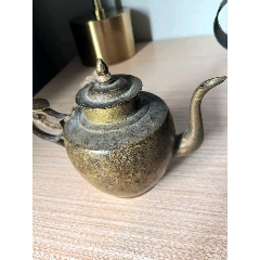 清代蛇皮造型铜鎏金酒壶__【7788集邮网】