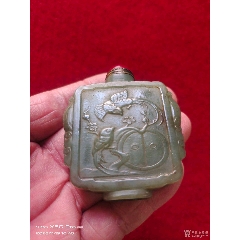 民國(guó)和田岫玉鼻煙壺