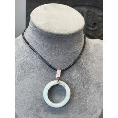 純天然A貨緬甸翡翠平安環(huán)掛件