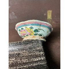 清乾隆粉彩花卉纹赏盘__【7788砚台收藏】