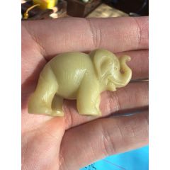 原味美品寿山石雕鱼草小手把件一个__【7788青花瓷收藏】