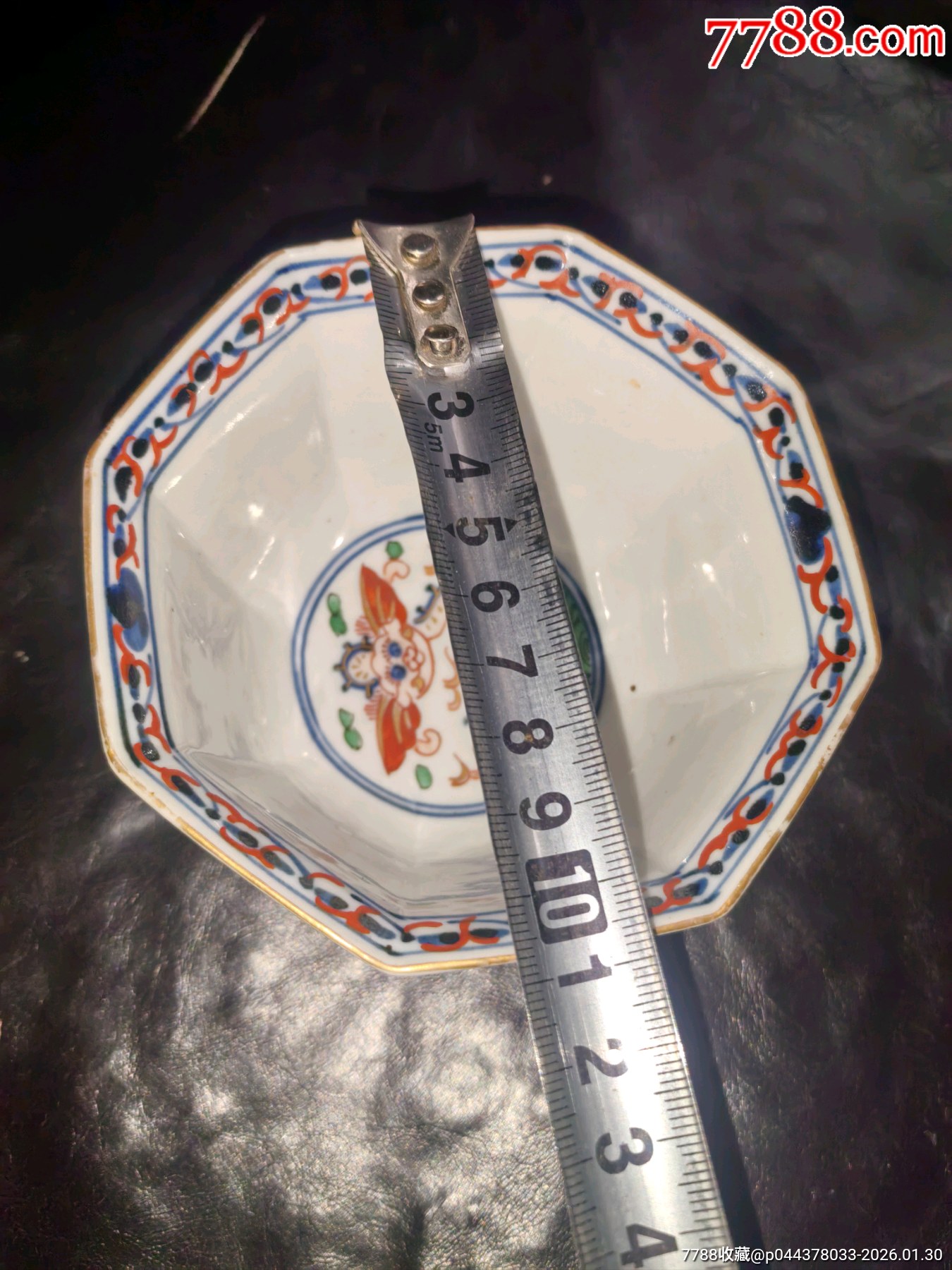 大明萬歷年制款人物描金八方杯或碗精品完美品細(xì)路不可多得！_價格498元_第25張_