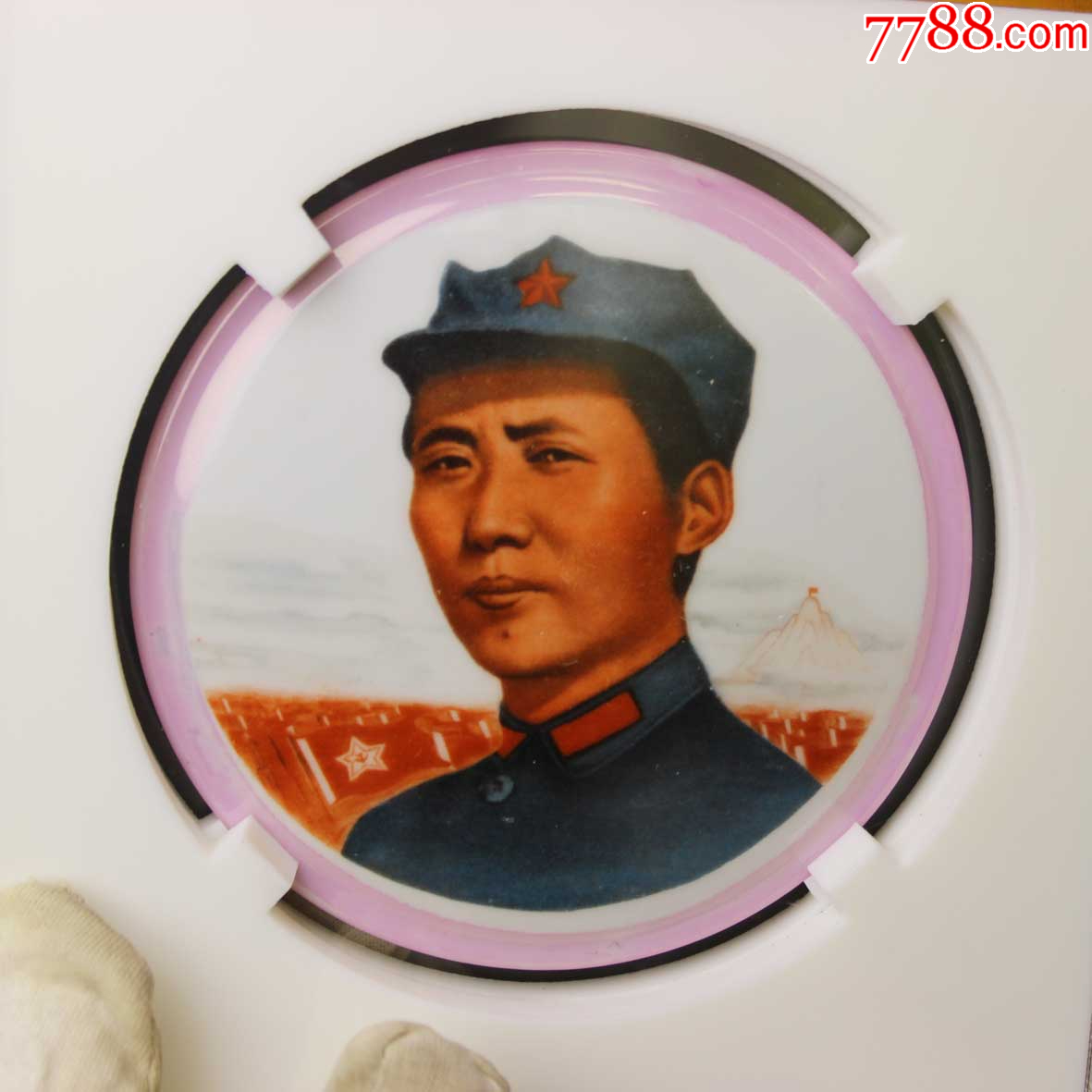 景德鎮(zhèn)紫邊彩色八角帽精品大瓷章_價格186元_第3張_