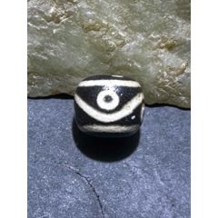 中国古美術・藏區回流・紅肉蓮花三眼天珠・文殊菩薩・天然石・瑪瑙・闢邪消災・根付 藏区回流红肉莲花三眼天珠镶嵌S925银文殊菩萨吊坠尺寸：高38毫米__ 彫刻・オブジェ