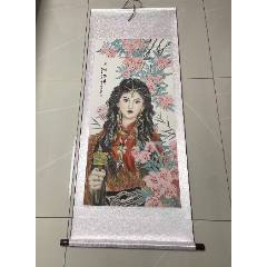 字画人物范增纯手绘四尺带证书防伪蓝光__【7788毛笔收藏】