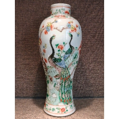 民國細(xì)路粉彩官上加官大雞腿瓶