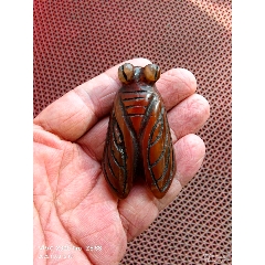 民國解放瑪瑙掛蠶件