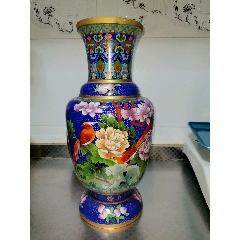 景泰藍(lán)花瓶一個(gè)，第二炮兵贈(zèng)，品相如圖，歡迎收藏