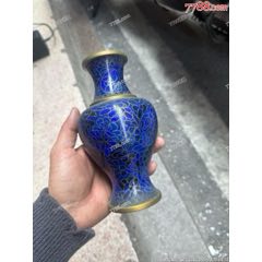 五六七铜胎掐丝珐琅彩香炉底坐品好__【7788墨盒收藏】
