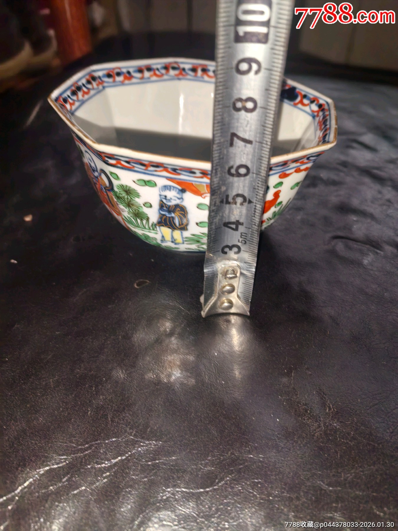 大明萬歷年制款人物描金八方杯或碗精品完美品細(xì)路不可多得！_價格498元_第26張_