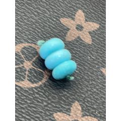 純天然湖北綠松石高瓷藍(lán)算盤(pán)珠