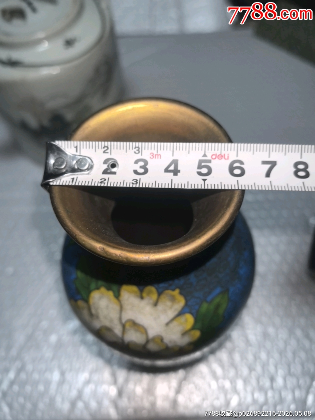 景泰藍(lán)花瓶一個(gè)，品相如周，歡迎收藏_價(jià)格70元_第20張_
