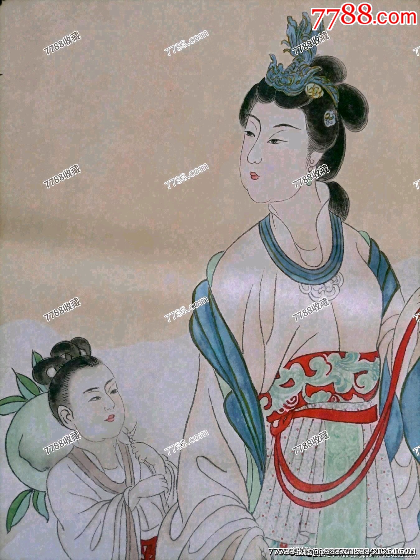 敦煌壁畫修復(fù)專家、中歐筆畫藝術(shù)交流大使、“敦煌幻彩畫派”開創(chuàng)者李新作品《蟠桃獻(xiàn)壽_價格280元_第4張_