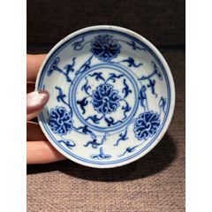 清光緒青花纏枝蓮筆舔