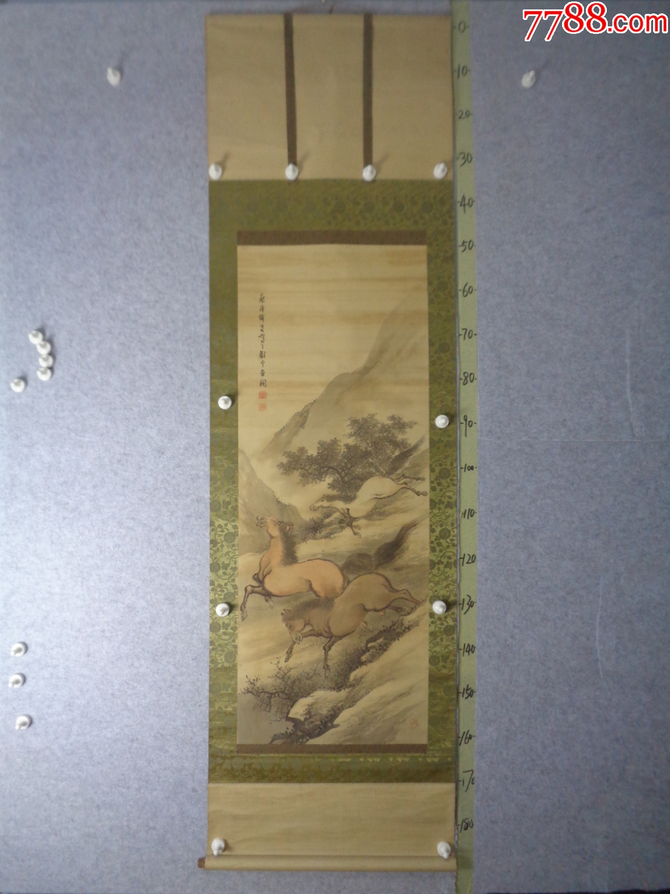 2-20、小日子藏书家早年旧藏,早期绘画作品一幅(绢本、卷轴装裱、原装木盒)_【7788商城__七七八八商品交易平台(7788.com)】