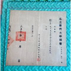 1951年私立華僑大學(xué)（廣州）頒發(fā)的教授聘書，華僑高等教育的珍貴實物文獻