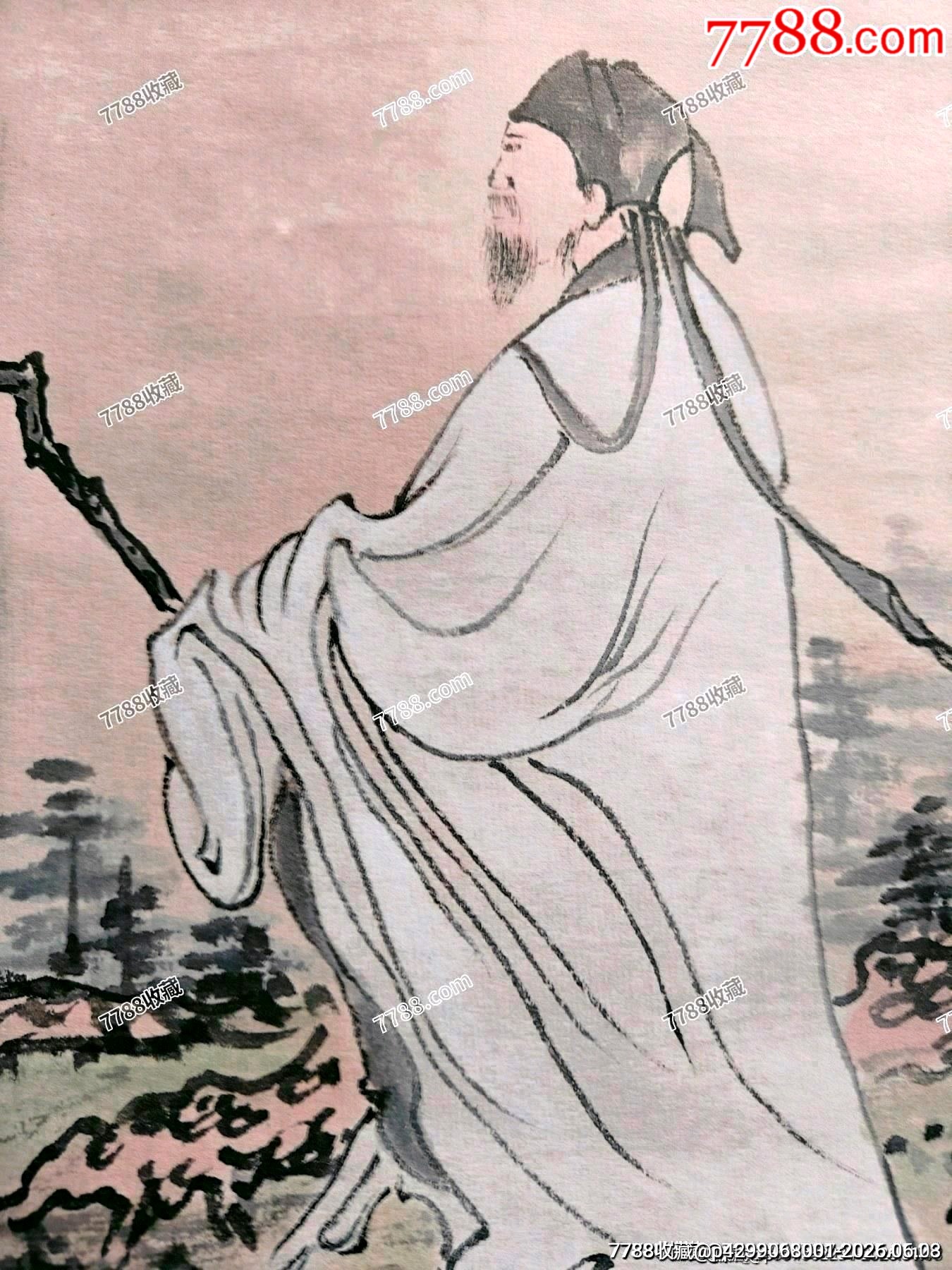 李苦禪弟子、榮寶齋簽約畫(huà)家、08年北京奧運(yùn)會(huì)開(kāi)幕式藝術(shù)主創(chuàng)張軍作品《東坡觀瀑》_價(jià)格150元_第8張_