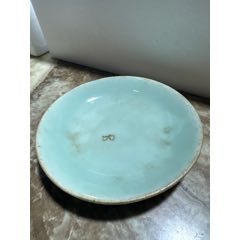 値下げ　宋 青磁雙魚洗 水洗 青磁盘 宋代，龙泉窑双鱼洗__【7788植绒画】