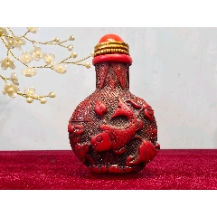 当代名家子墨内画福寿图大号鼻烟壶__【7788旧书网】