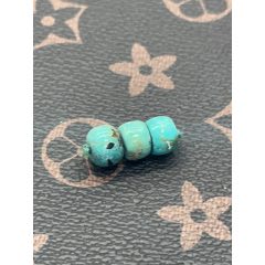 純天然湖北綠松石高瓷直切老型珠