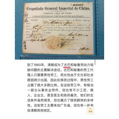 1880年古巴領(lǐng)事館發(fā)給廣東新寧府鄺添的護(hù)照1張(zc44473465)