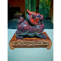 貔貅雞血石雕件擺件