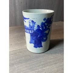 清乾隆青花釉里红百寿狮子绣球纹大盘__【7788收藏】