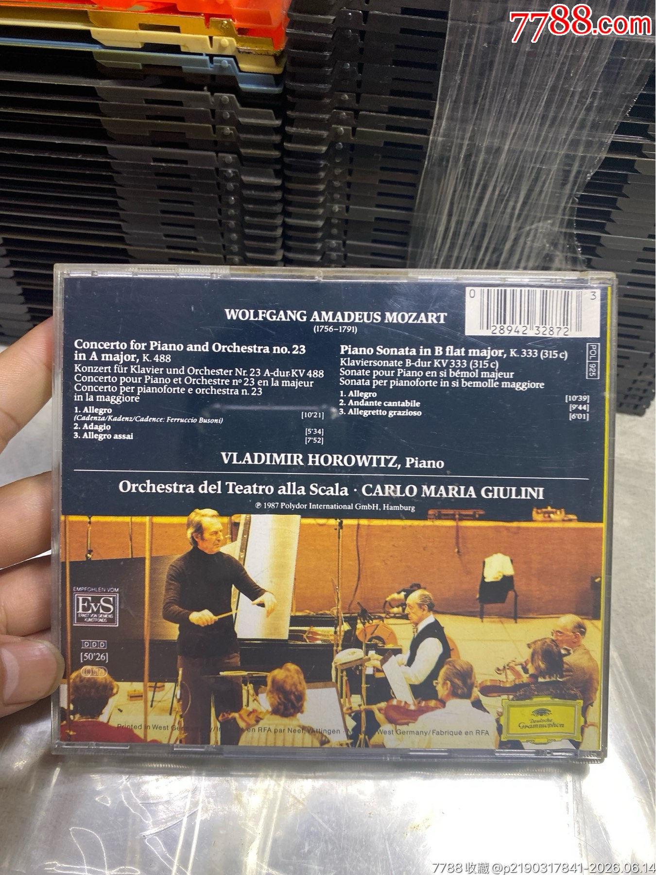 霍洛維茨。莫扎特鋼琴曲。德版。93新_價格40元_第2張_
