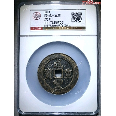 保粹88分稀有版八级币！包浆温润接近未流通精整咸丰重宝当十尔宝(2.4