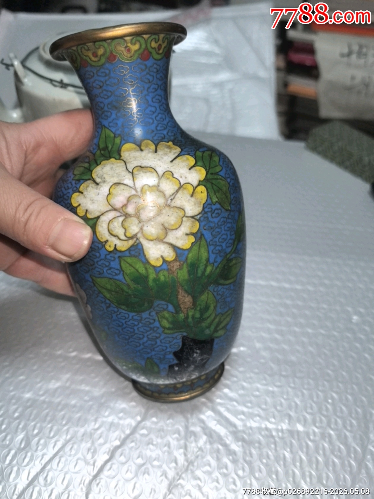 景泰藍(lán)花瓶一個(gè)，品相如周，歡迎收藏_價(jià)格70元_第15張_