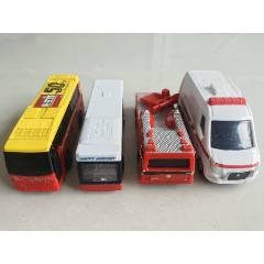 鐵皮塑料客車消防車玩具車兒童汽車模型玩具汽車80-90懷舊