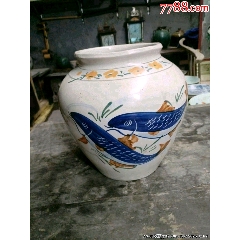 清乾隆青花山水图大盘__【7788巴林石】