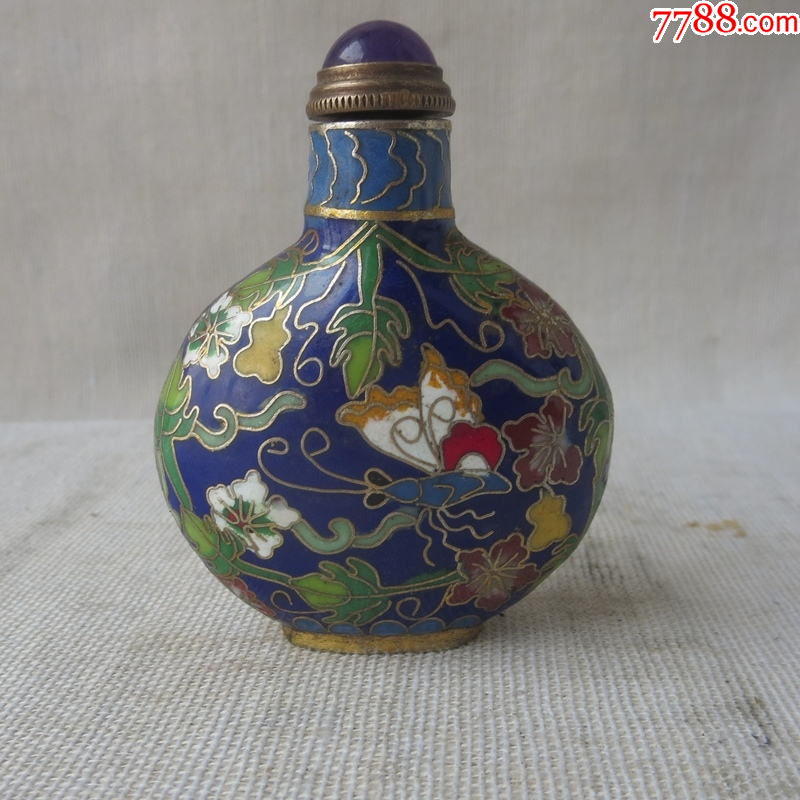 景泰蓝掐丝珐琅鼻烟壶__【7788画报】