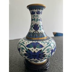 五六七铜胎掐丝珐琅彩香炉底坐品好__【7788墨盒收藏】