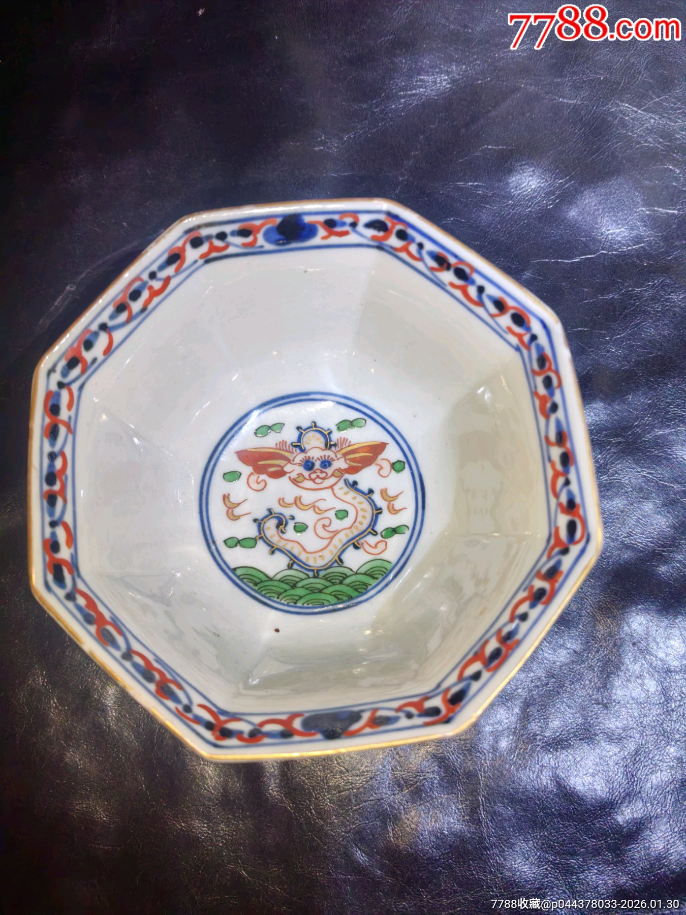 大明萬歷年制款人物描金八方杯或碗精品完美品細(xì)路不可多得！_價格498元_第6張_