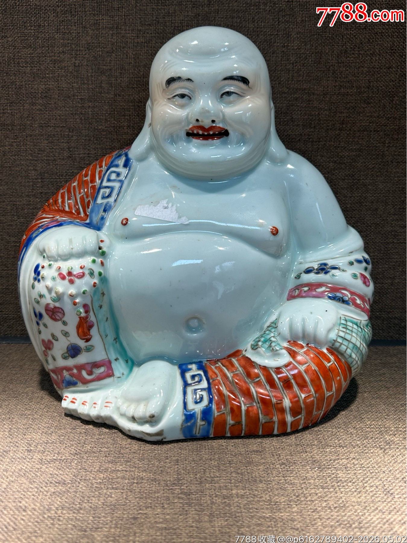 民國名家朱義泰粉彩彌勒佛造像_價(jià)格756元_第1張_