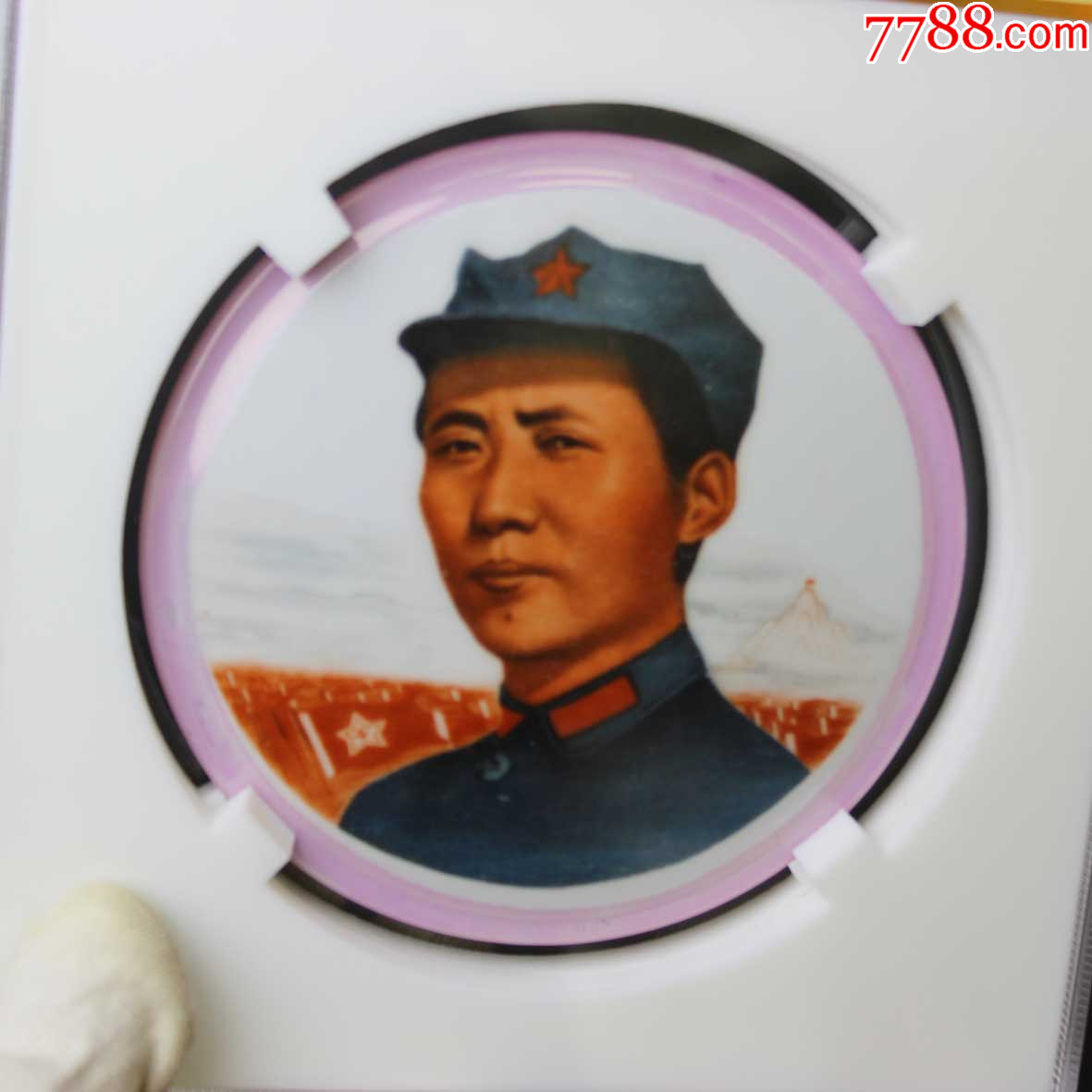 景德鎮(zhèn)紫邊彩色八角帽精品大瓷章_價格186元_第5張_