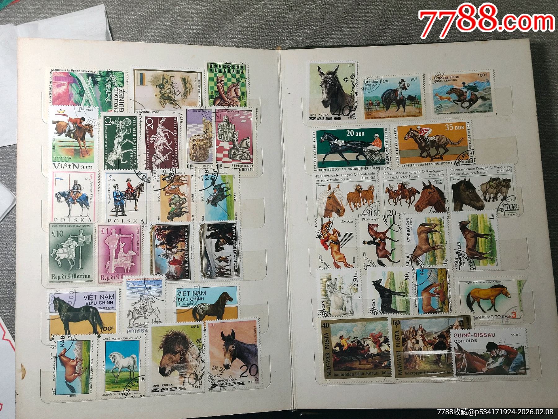 外國(guó)郵票一本（5）體育，馬等，品如圖看好下拍快遞發(fā)貨不包郵_價(jià)格88元_第9張_