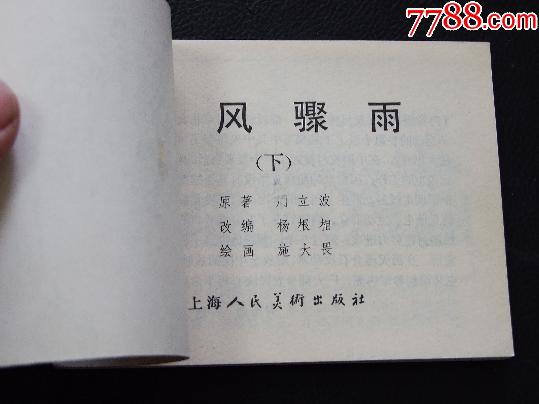 暴風(fēng)驟雨下（一版一印）（庫(kù)存書(shū)）（施大畏）（發(fā)貨說(shuō)明請(qǐng)看公告）_價(jià)格134元_第3張_