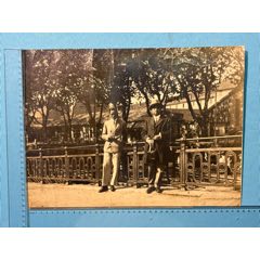 民國(guó)板橋林家舊藏林爾嘉與王敬祥在日本的合影大照片