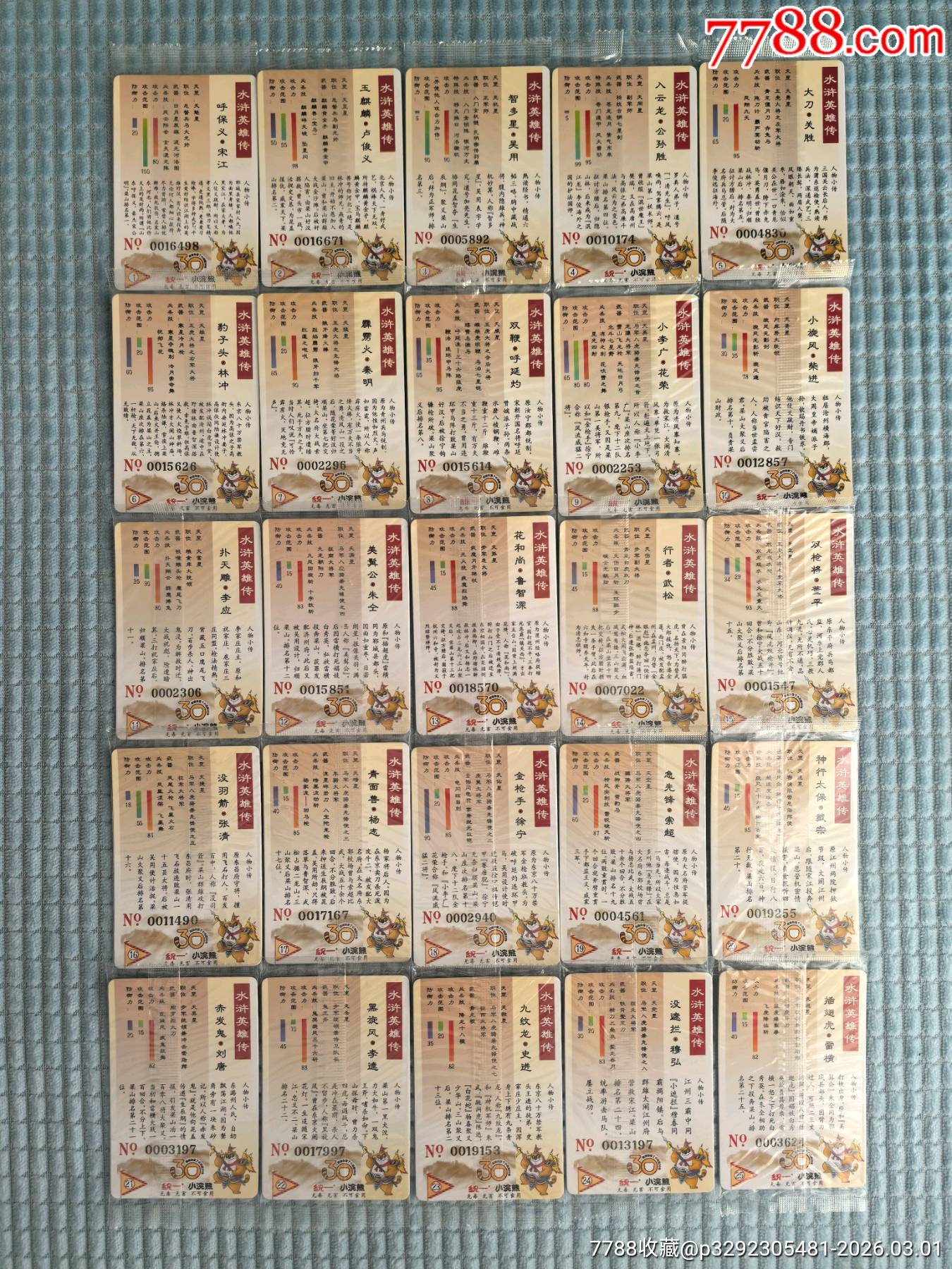 小浣熊30周年大碼套卡_價格224元_第2張_