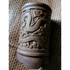 印度小叶紫檀满牛毛纹金星老料大笔筒直径15厘米左右高16厘米左右重两斤