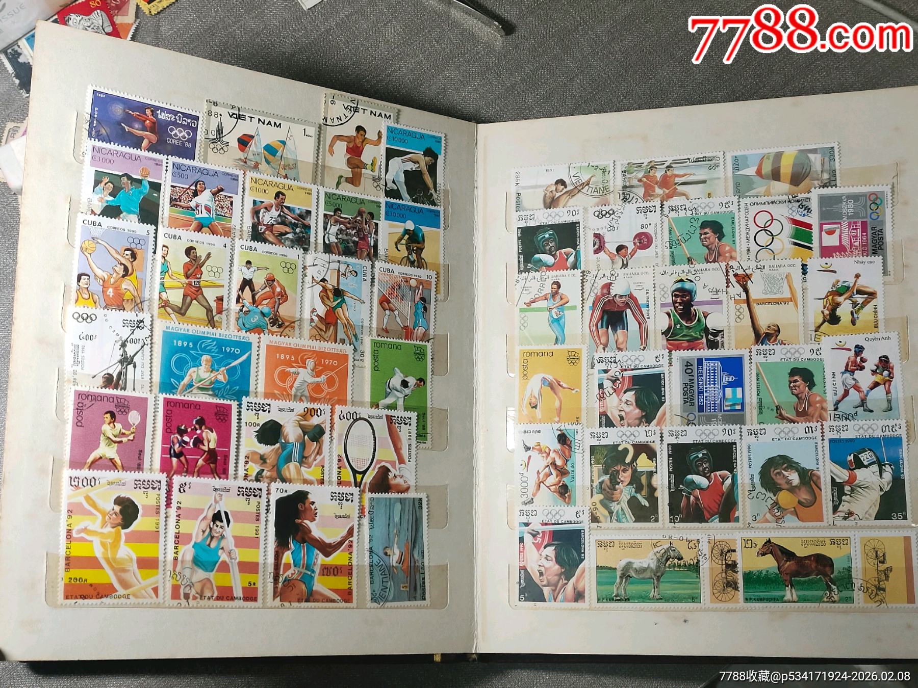 外國郵票一本（6）體育，卡通等，品如圖看好下拍快遞發(fā)貨不包郵_價格88元_第3張_
