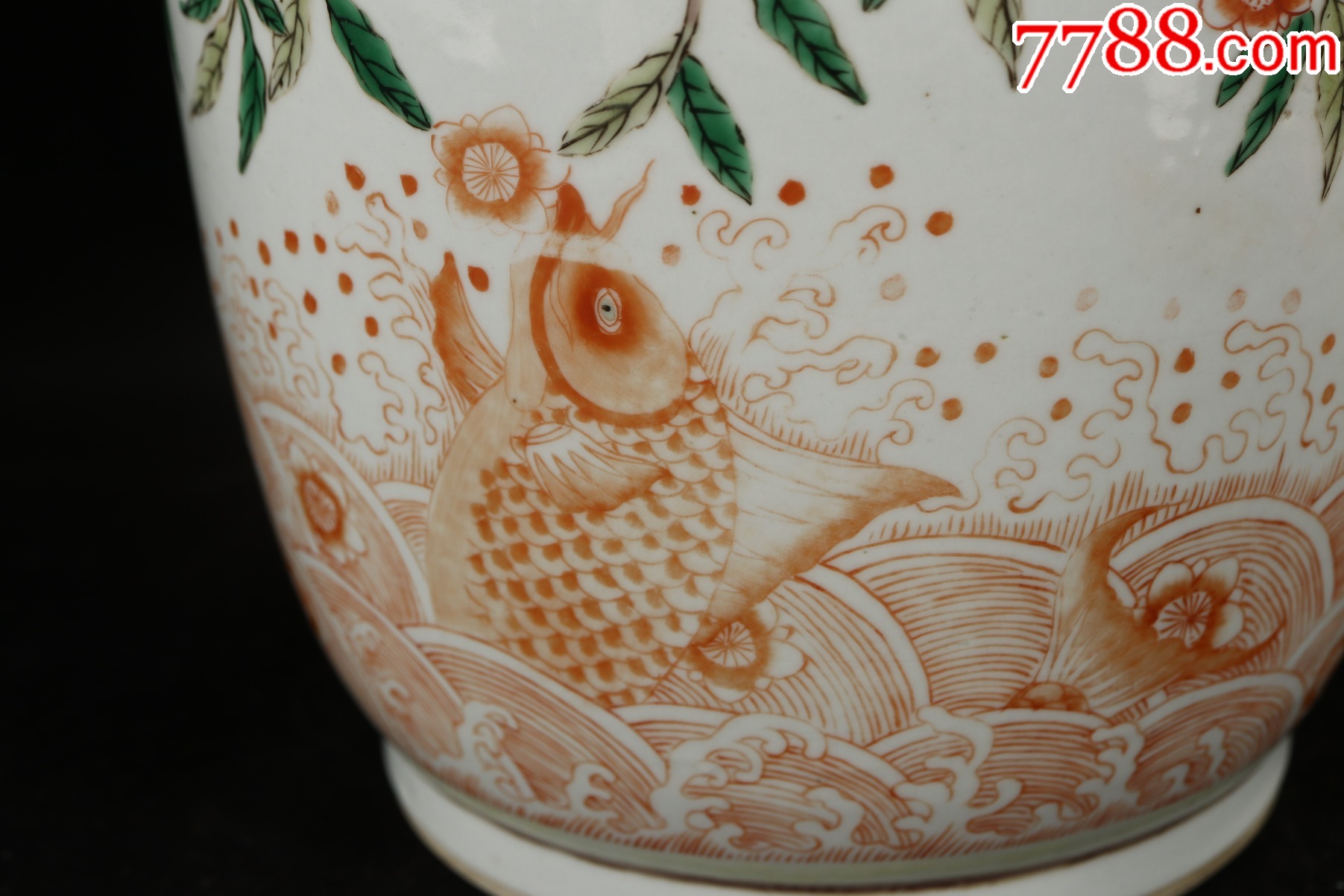 晚清五彩花鳥紋棒槌瓶_價格4657元_第7張_