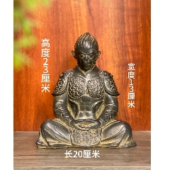 青石瑞兽狮子】。尺寸：高30长41宽15㎝青石手工雕刻，_石狮/石雕塑_