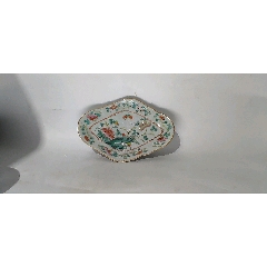 清粉彩花卉供碟